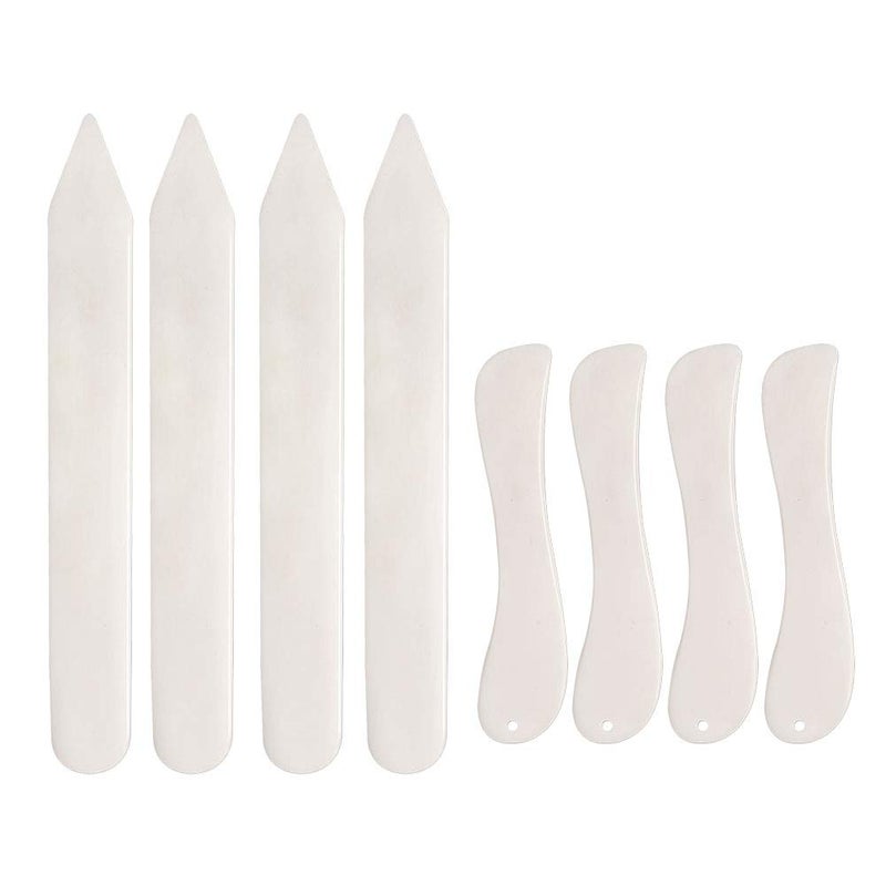 JUPEAN 8 PCS Bone Folder Tool, Plastic Bone Folder Paper Creaser Set Scoring Tool for Paper Crafts Book-Binding Card Making and Office Supplies for Diy Handmade Leather Burnishing Bookbinding Books Cards - Image 1